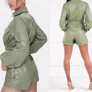 7 For All Mankind Sage Green Romper
